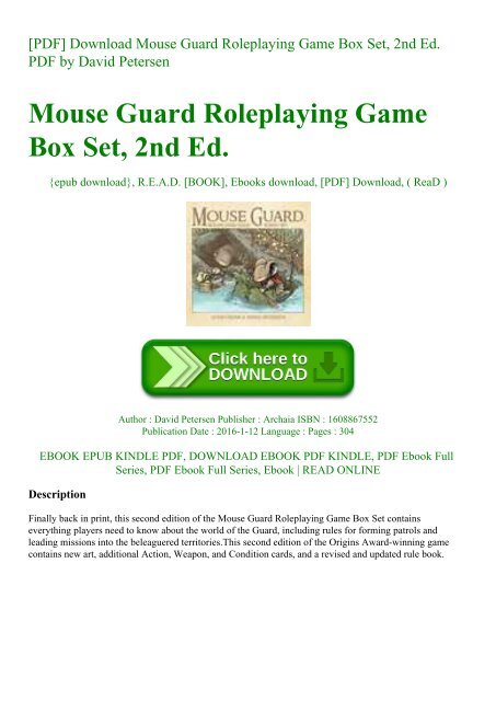 Detail Mouseguard Rpg Pdf Nomer 22