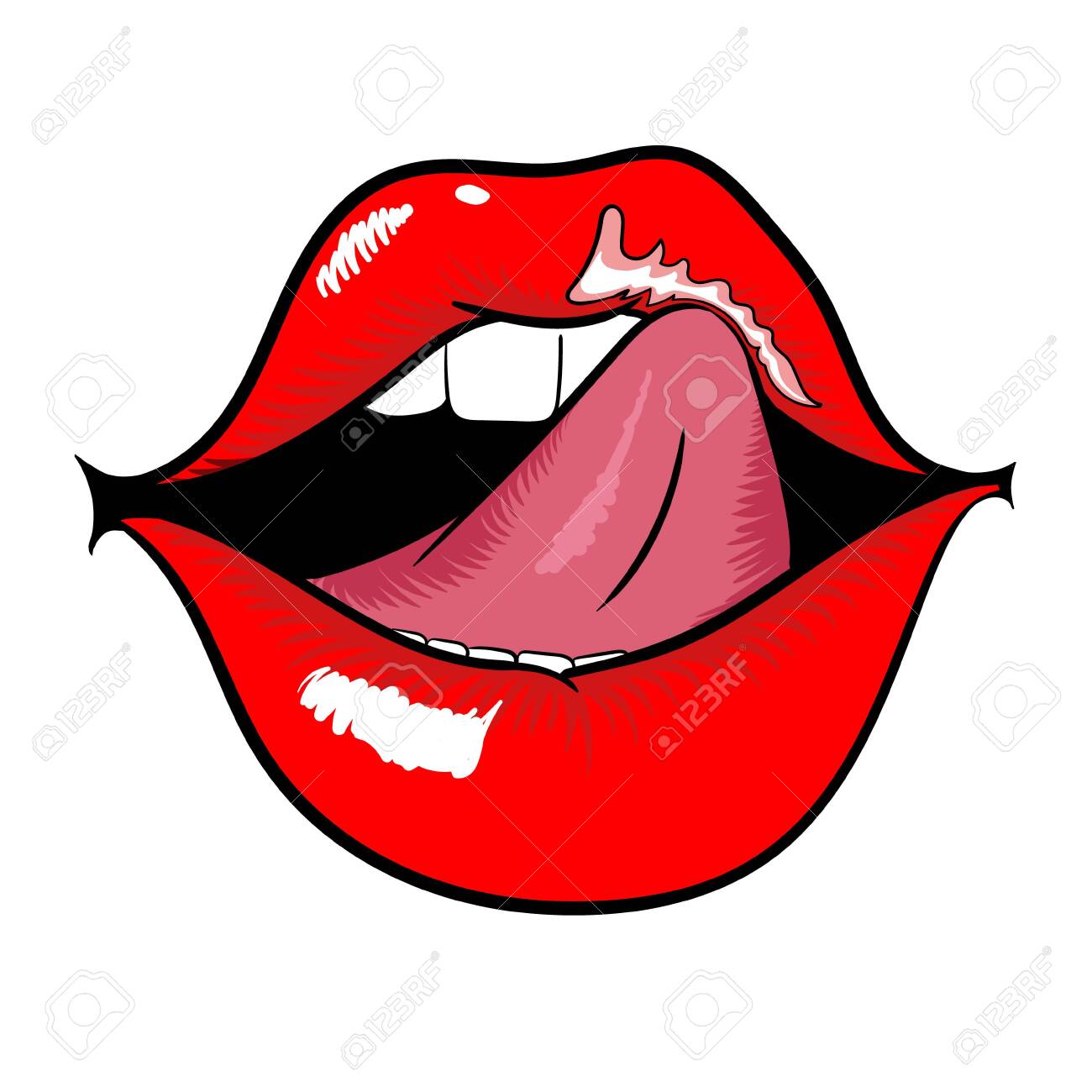 Detail Mouth And Tongue Clipart Nomer 44