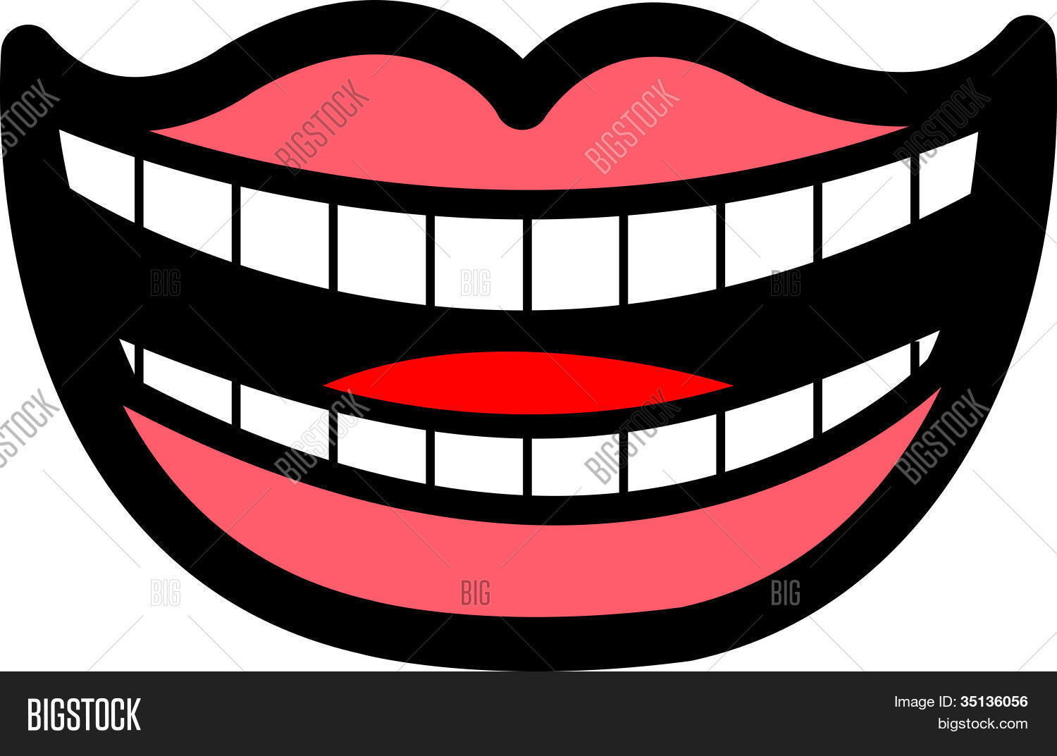 Detail Mouth Smile Clip Art Nomer 33