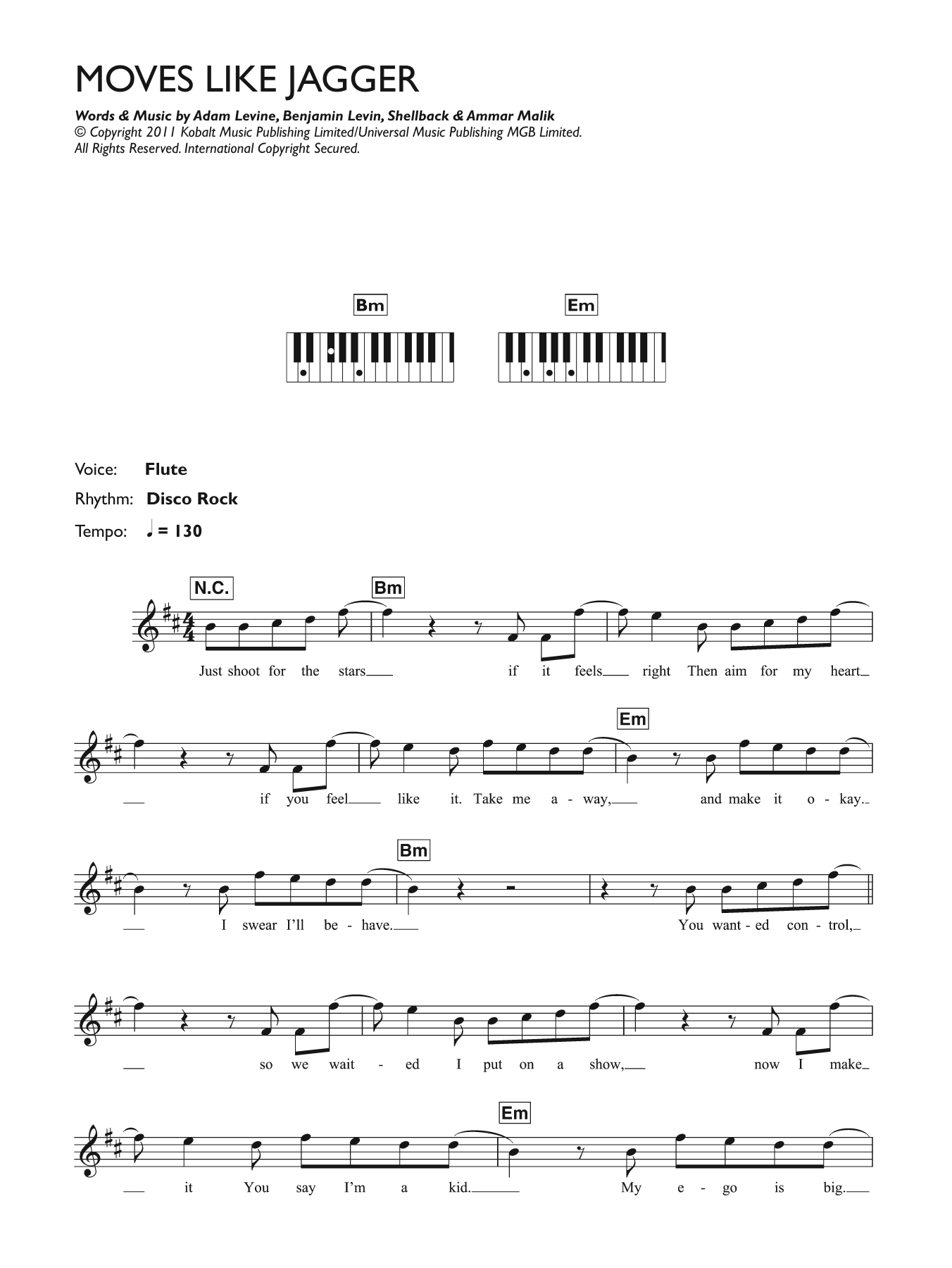 Detail Moves Like Jagger Chords Nomer 10