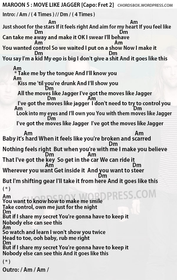 Detail Moves Like Jagger Chords Nomer 15