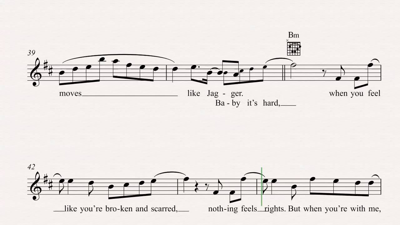 Detail Moves Like Jagger Chords Nomer 19
