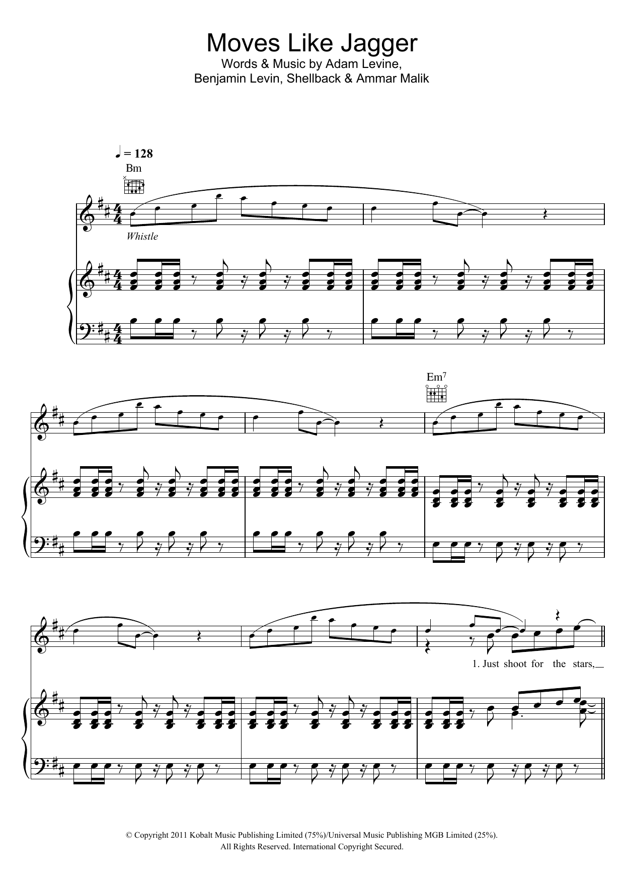 Detail Moves Like Jagger Chords Nomer 21