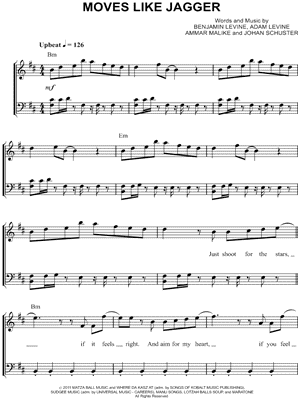 Detail Moves Like Jagger Chords Nomer 22