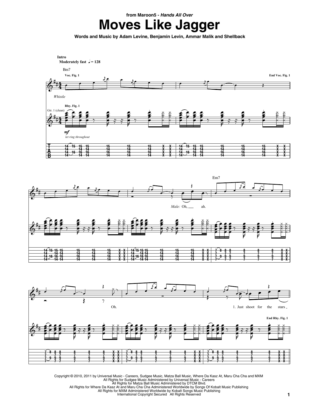 Detail Moves Like Jagger Chords Nomer 23