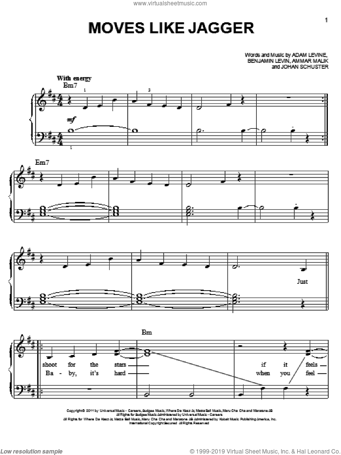 Detail Moves Like Jagger Chords Nomer 28