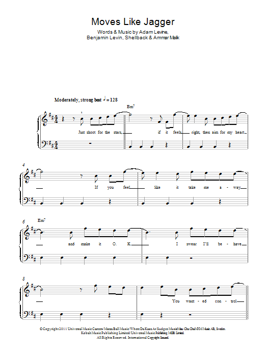 Detail Moves Like Jagger Chords Nomer 34