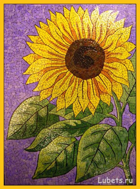 Detail Mozaik Bunga Matahari Nomer 15