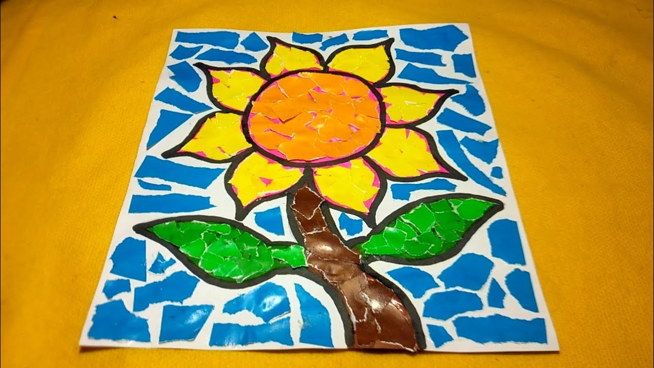 Detail Mozaik Bunga Matahari Nomer 3