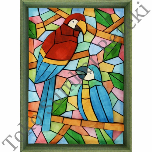 Detail Mozaik Burung Kakak Tua Nomer 14