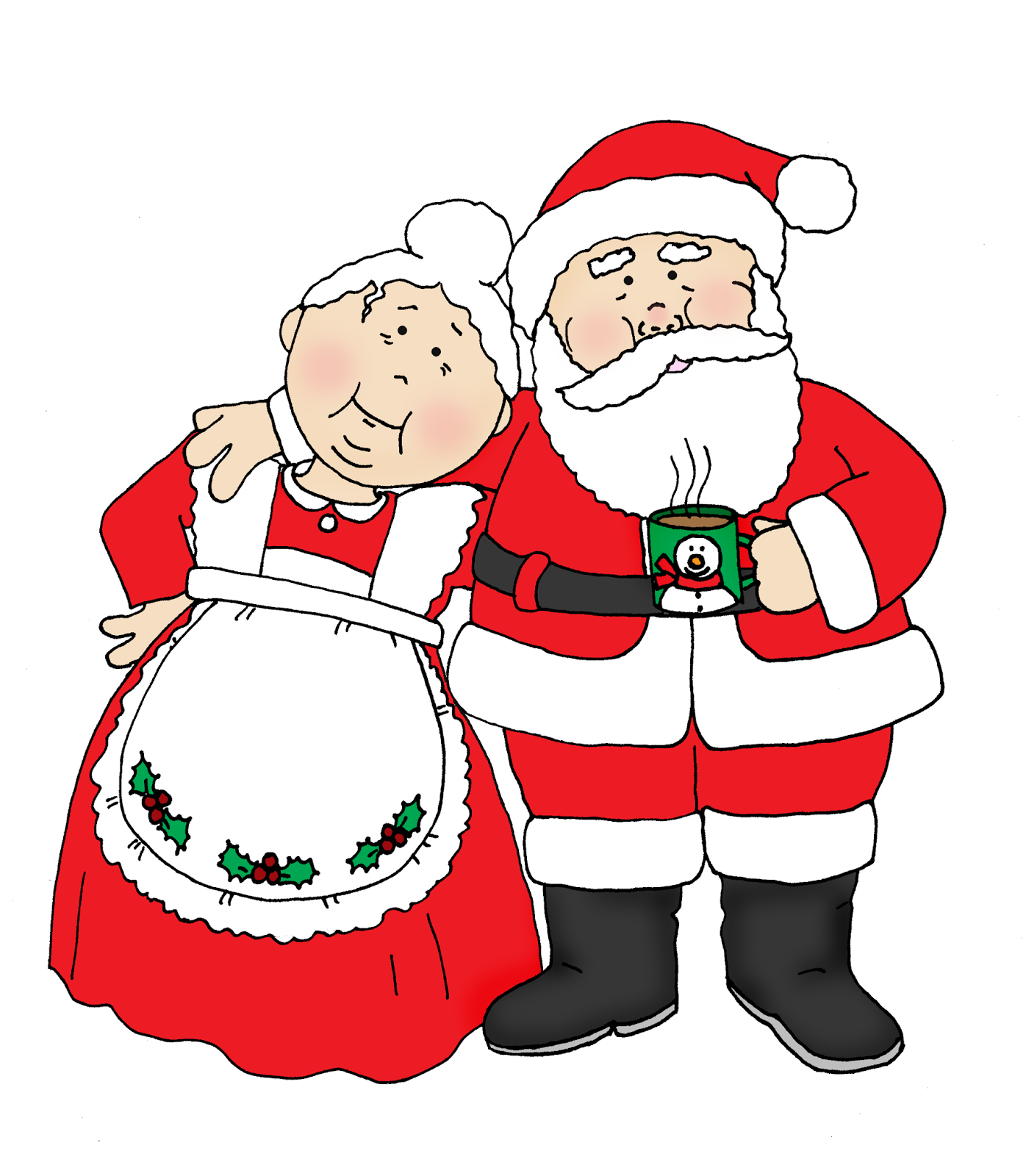 Detail Mr And Mrs Claus Clipart Nomer 10