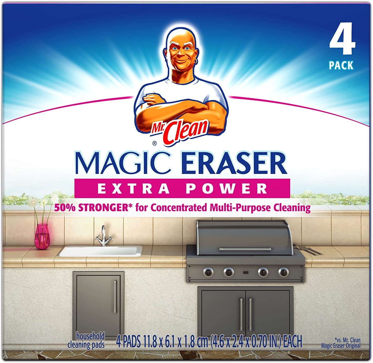 Detail Mr Clean Magic Eraser 4 Pack Nomer 12