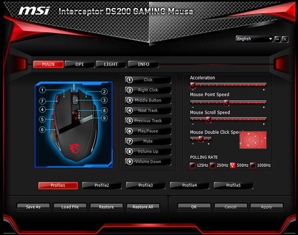 Detail Msi Ds200 Gaming Mouse Nomer 18