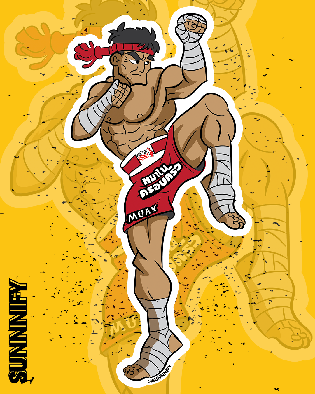 Detail Muay Thai Sticker Nomer 30