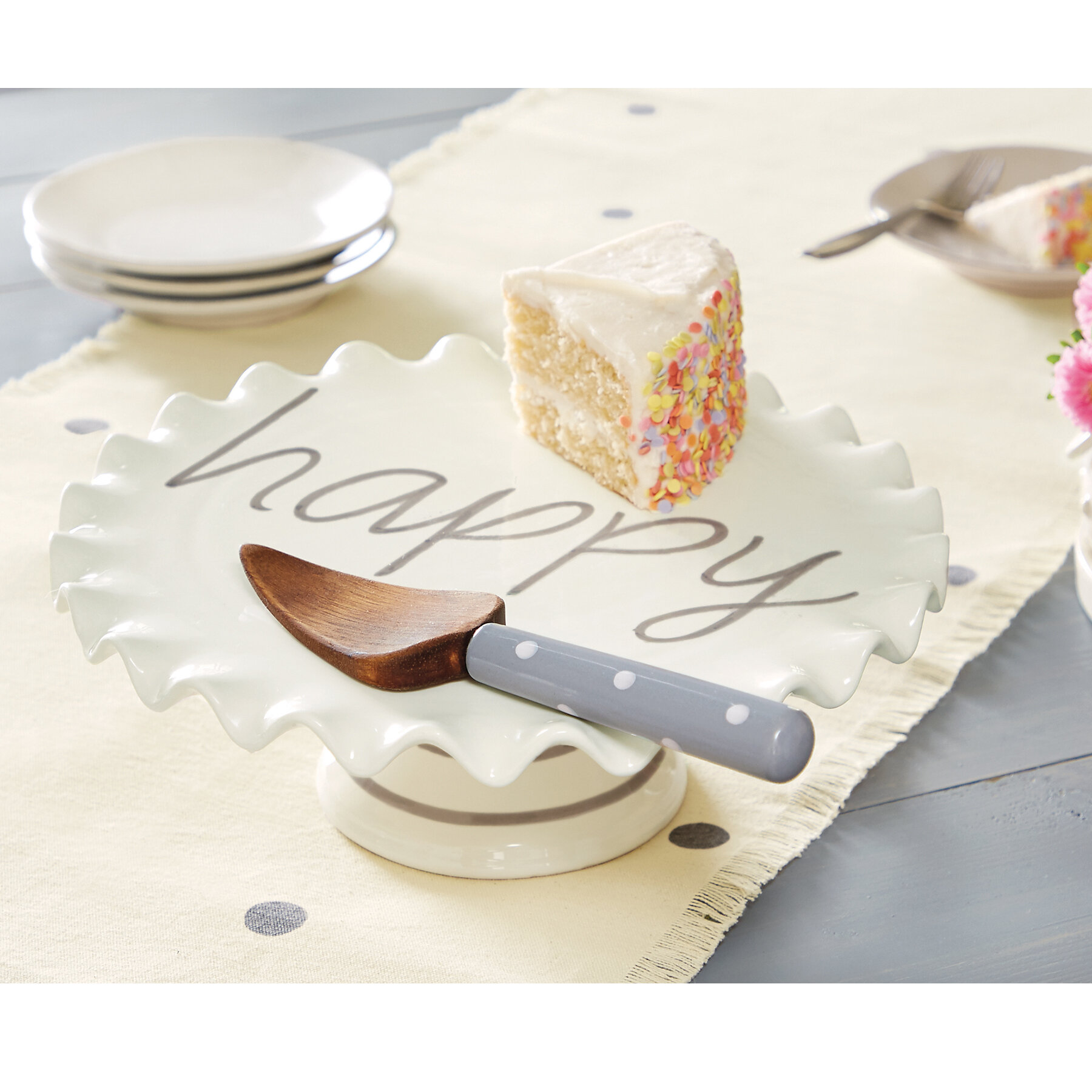 Detail Mud Pie Cake Server Nomer 26