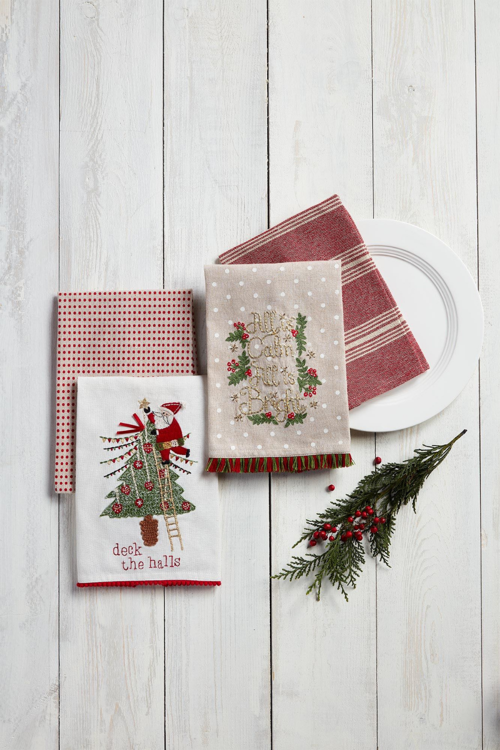 Detail Mud Pie Christmas Towel Nomer 50
