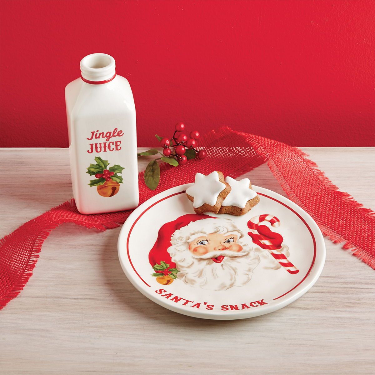 Detail Mud Pie Santa Cookie Plate Nomer 3