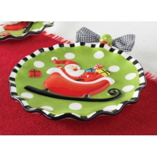 Detail Mud Pie Santa Cookie Plate Nomer 28