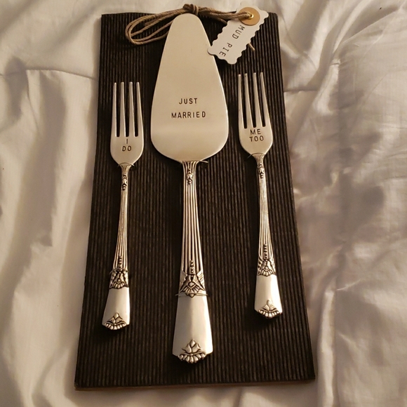 Detail Mud Pie Wedding Cake Knife Server Set Nomer 29