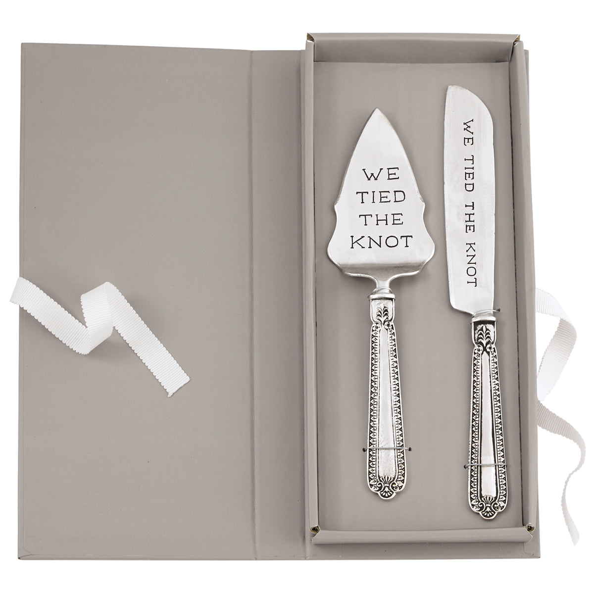 Detail Mud Pie Wedding Cake Knife Server Set Nomer 5