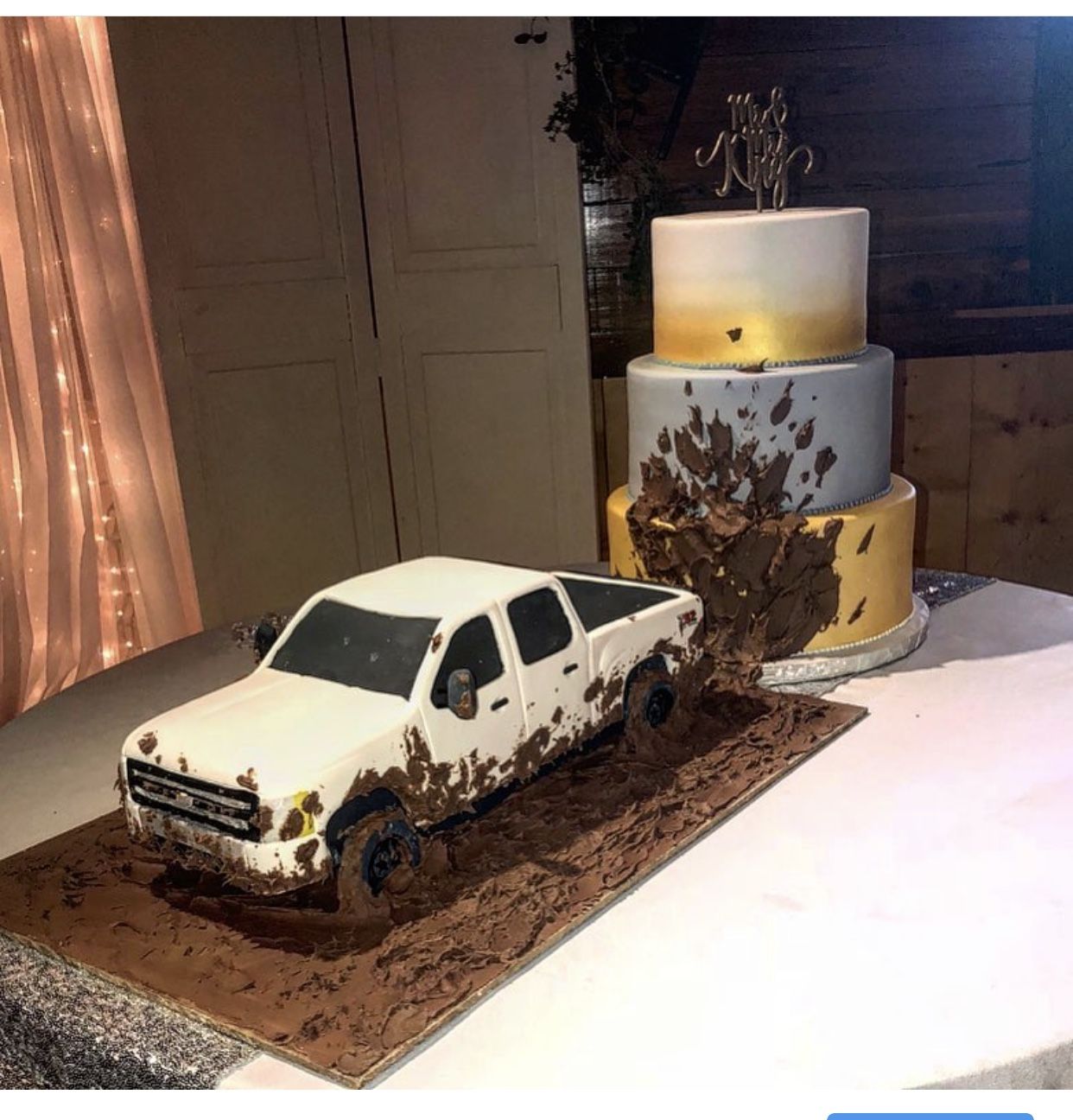 Detail Mud Truck Wedding Cake Nomer 4