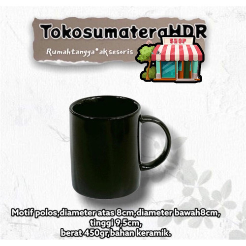 Detail Mug Hitam Polos Nomer 24