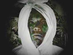 Detail Muka Pocong Seram Nomer 13