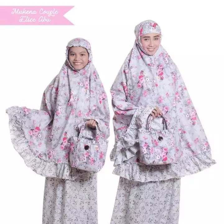 Detail Mukena Ibu Dan Anak Katun Jepang Nomer 12