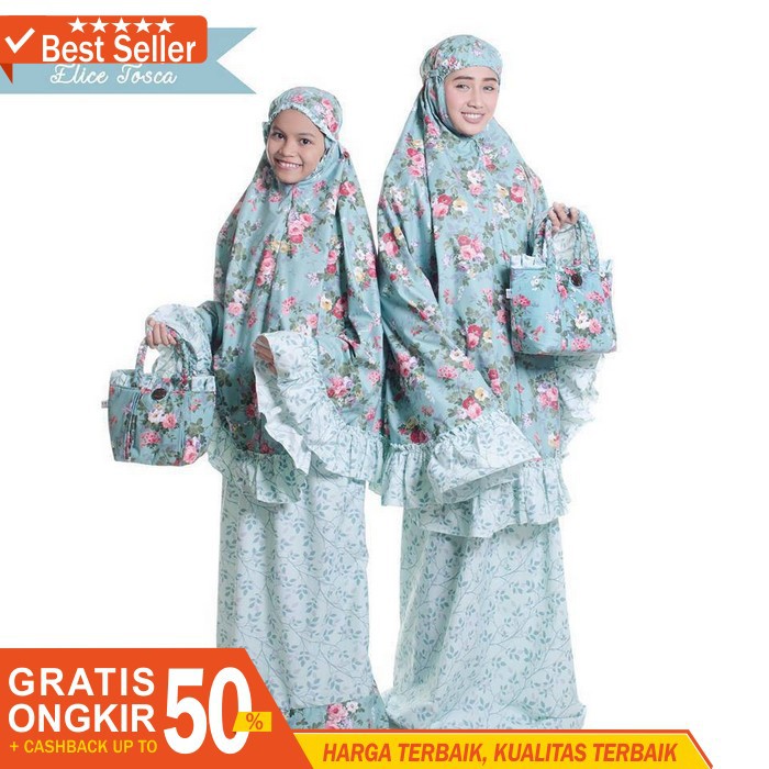 Detail Mukena Ibu Dan Anak Katun Jepang Nomer 14