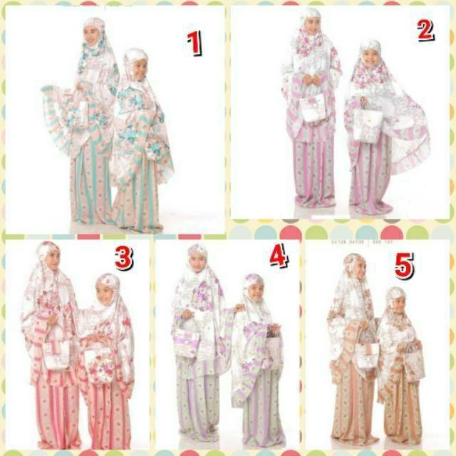 Detail Mukena Ibu Dan Anak Katun Jepang Nomer 40