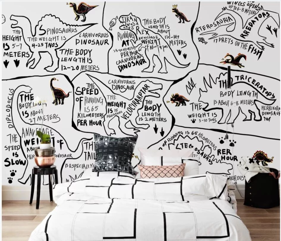 Detail Mural Dinding Kamar Hitam Putih Nomer 19