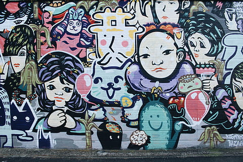 Detail Mural Street Art Hitam Putih Nomer 50