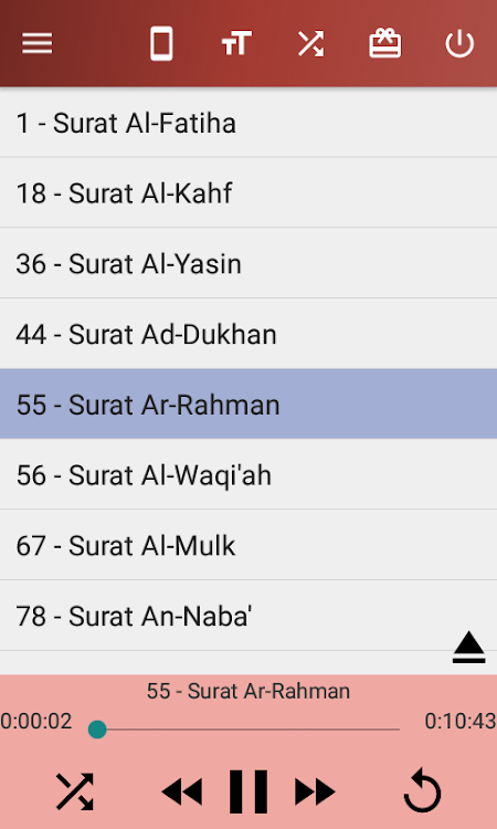 Detail Murottal Surat Al Kautsar Nomer 25