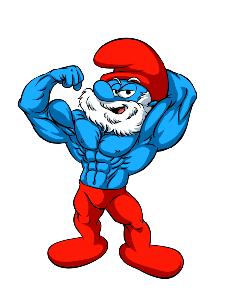 Detail Muscle Smurf Nomer 10