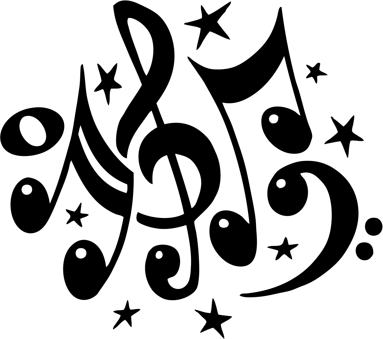 Detail Music Notes Images Free Clip Art Nomer 33