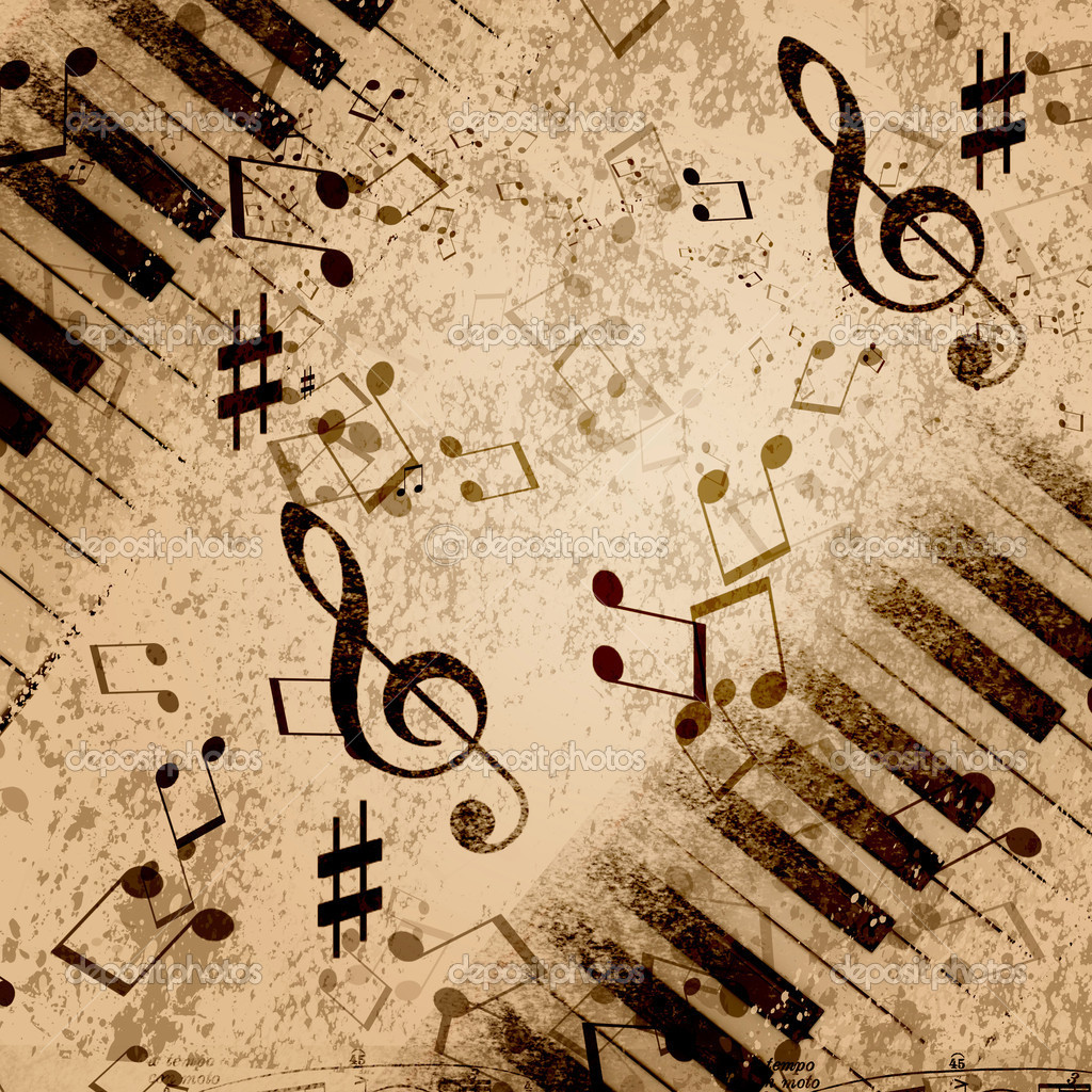 Detail Musical Notes Background Images Nomer 3