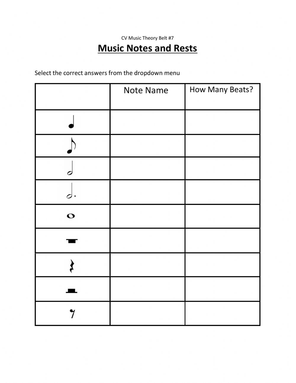 Detail Musical Notes Images And Names Nomer 37