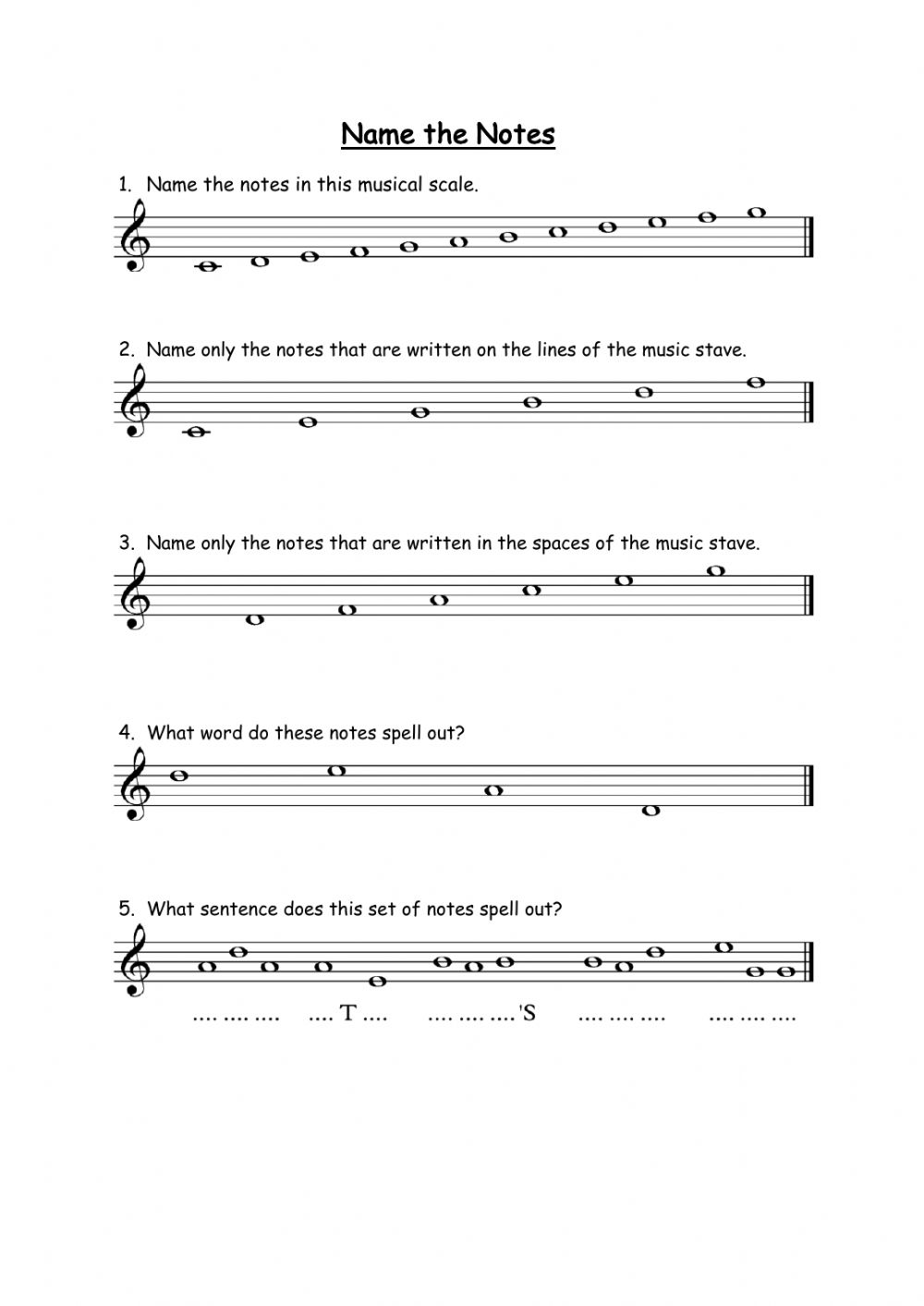 Detail Musical Notes Images And Names Nomer 43