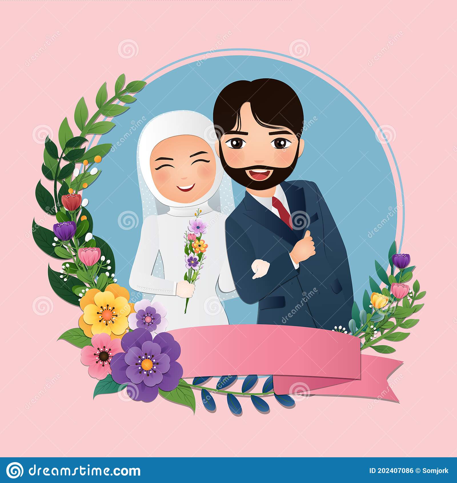 Detail Muslim Cartoon Wedding Nomer 17