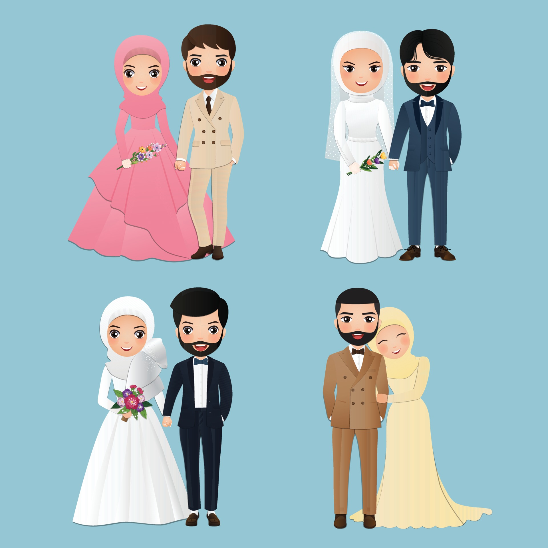 Detail Muslim Cartoon Wedding Nomer 28