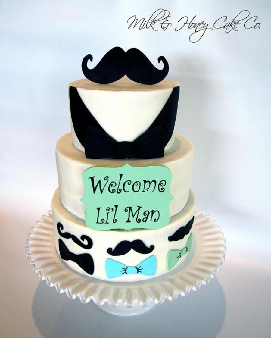 Detail Mustache Baby Shower Cake Ideas Nomer 16