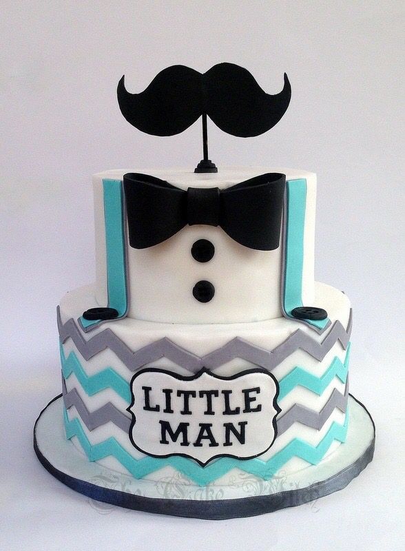 Detail Mustache Baby Shower Cake Ideas Nomer 5