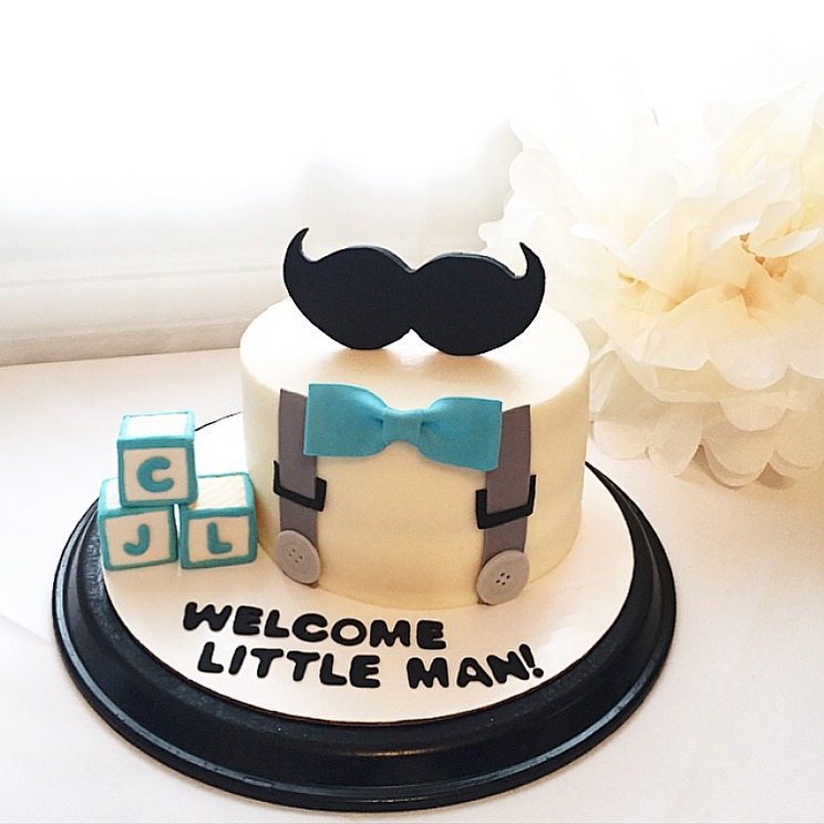 Detail Mustache Baby Shower Cake Ideas Nomer 9