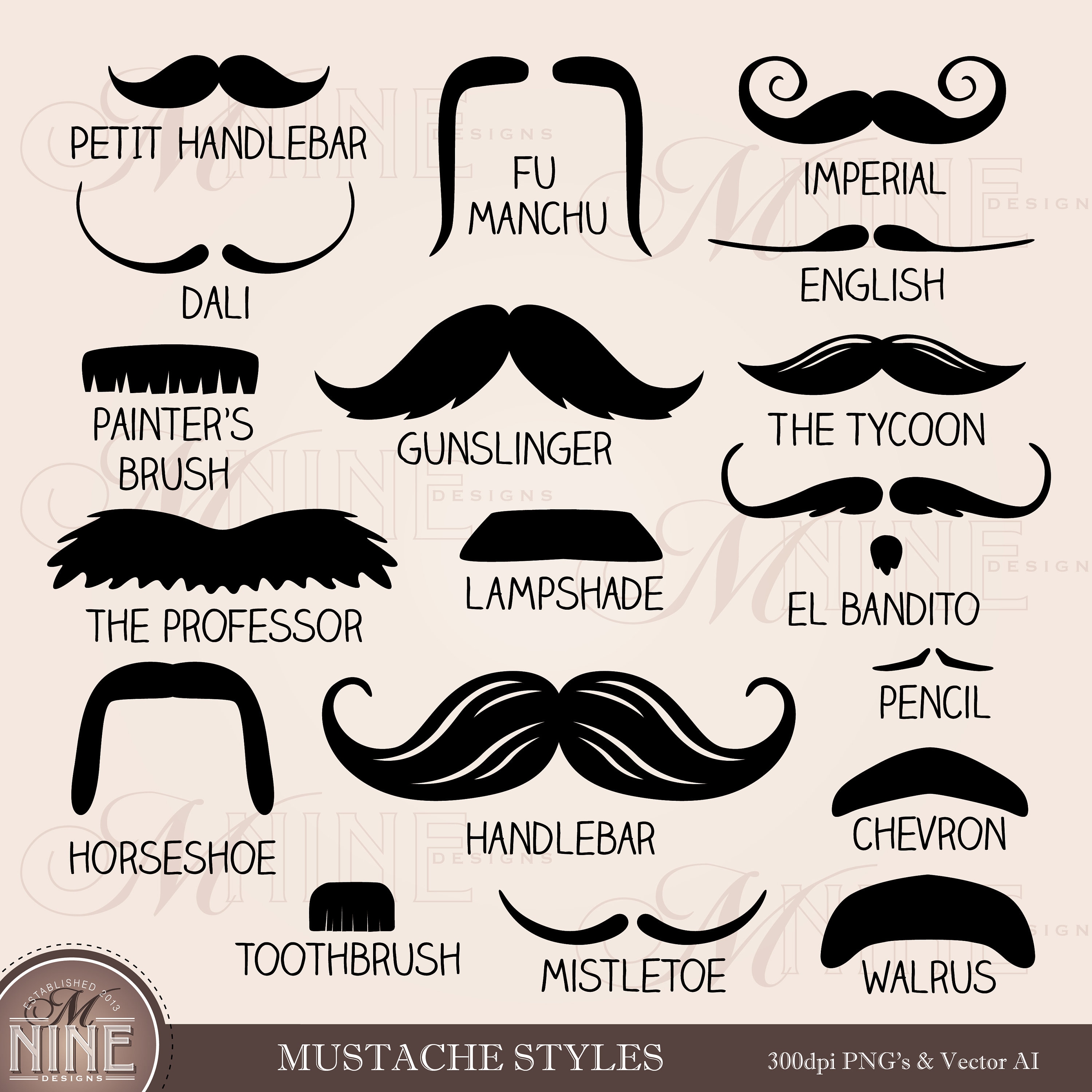 Detail Mustache Clipart Nomer 47