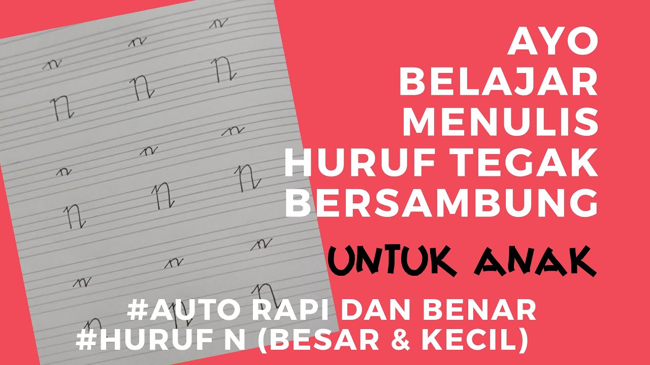 Detail N Besar Huruf Sambung Nomer 10