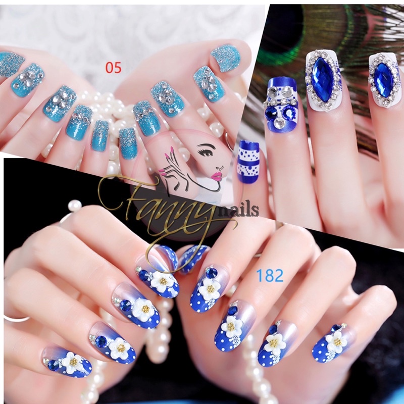 Detail Nail Art Biru Dongker Nomer 8