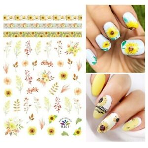 Detail Nail Art Bunga Matahari Nomer 10