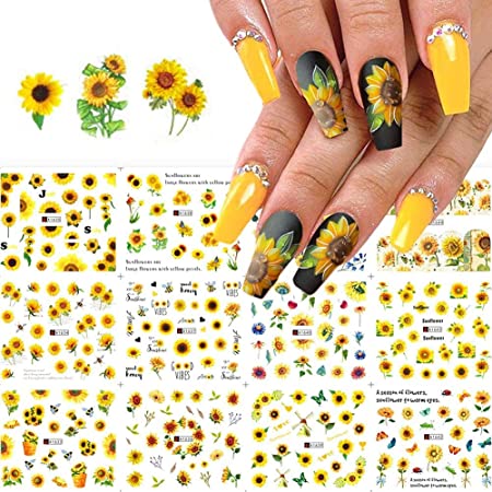 Detail Nail Art Bunga Matahari Nomer 13