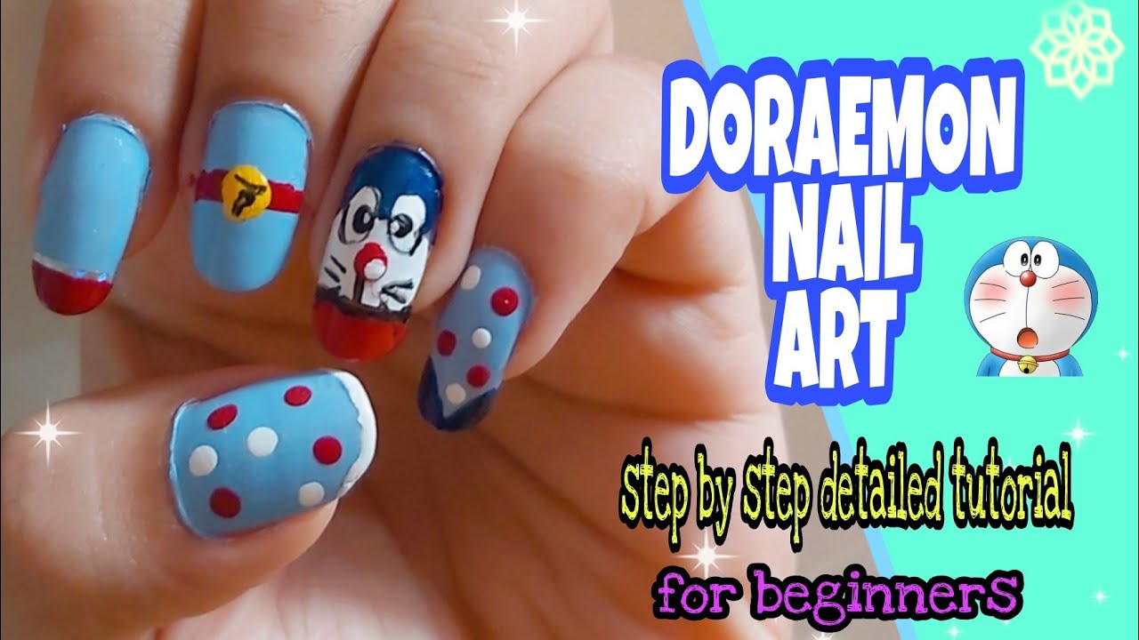Detail Nail Art Doraemon Nomer 17