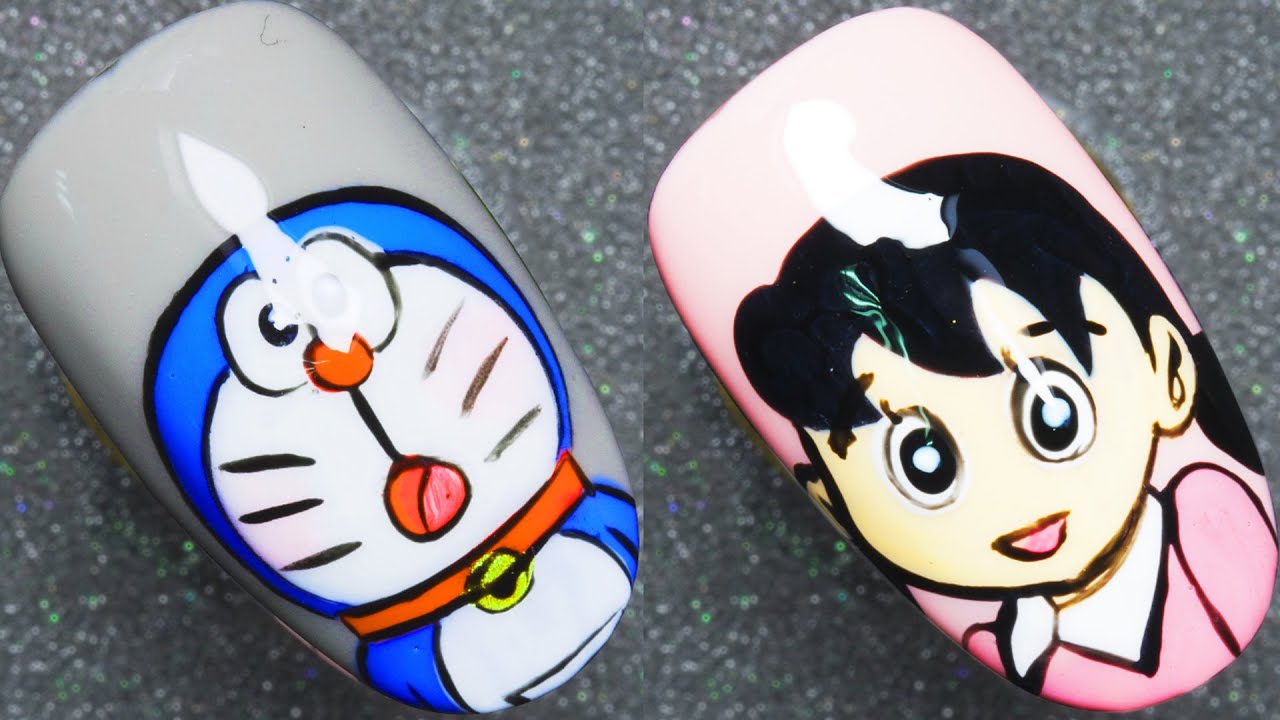 Detail Nail Art Doraemon Nomer 19